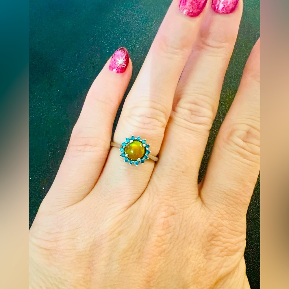 Indian Fire Opal Ring—Size 5